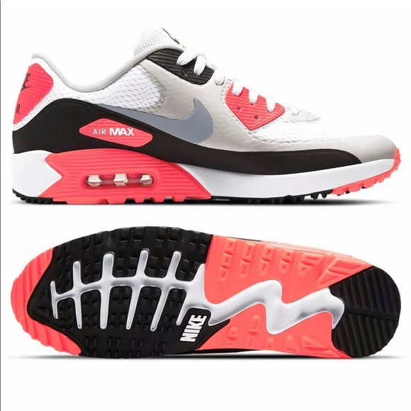 Nike Air Max 90 Infrared G Golf Waterproof Shoes CU9978-103 Men's Size 7.5 - Picture 7 of 8